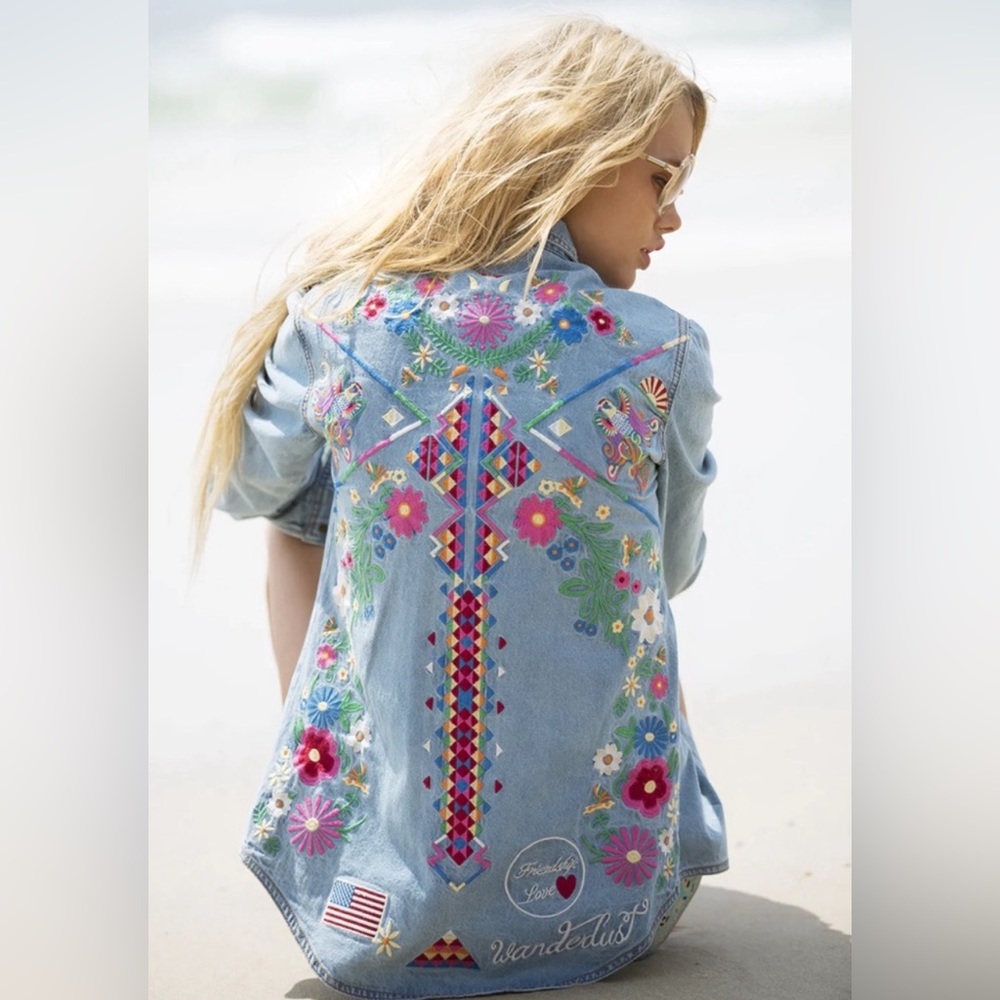 Spell Love Child Denim Top M - Picture 1 of 7